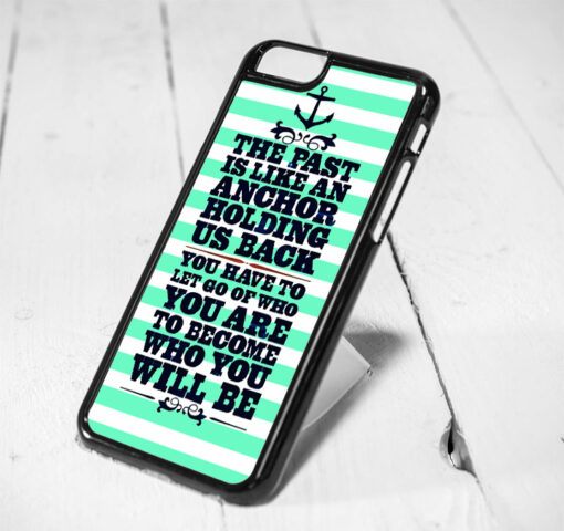 Nautical Anchor Quote Mint Protective iPhone 6 Case, iPhone 5s Case, iPhone 5c Case, Samsung S6 Case, and Samsung S5 Case