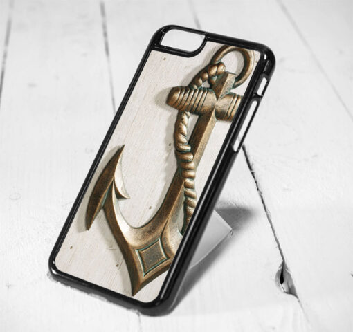 Nautical Anchor Wood Protective iPhone 6 Case, iPhone 5s Case, iPhone 5c Case, Samsung S6 Case, and Samsung S5 Case