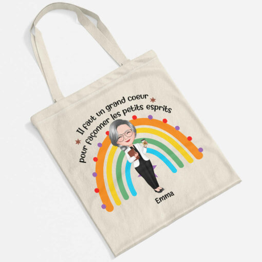 Tote Bag Il Faut Un Grand Coeur Pour Faconner Les Petits Esprits Personnalise