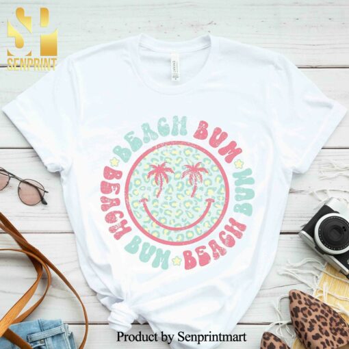 Beach Bum Retro Smiley Beach Vibes Shirt