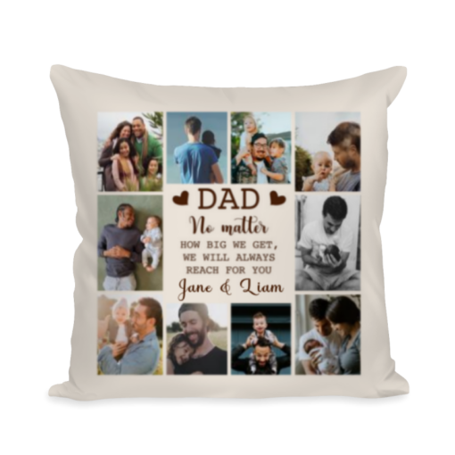 Best Dad Pillow, Fathers Day Gift From Kids, Custom Pillow From Photo, Photo Collage Personalized Memory Gift, Gift for Dad