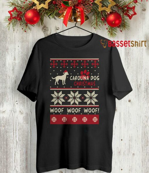 Carolina dog woof Christmas sweater shirt