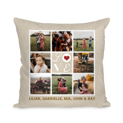 Christmas Gift For Family, Custom Pillow, One Gift Whole Family, Photo Collage Pillow