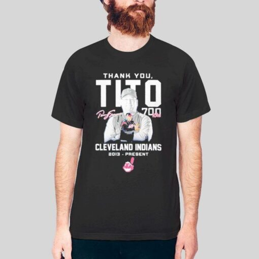 Cleveland Indians Present Signature Thank You Tito Tee Shirt