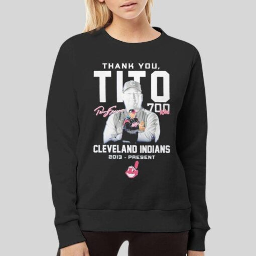 Cleveland Indians Present Signature Thank You Tito Tee Shirt