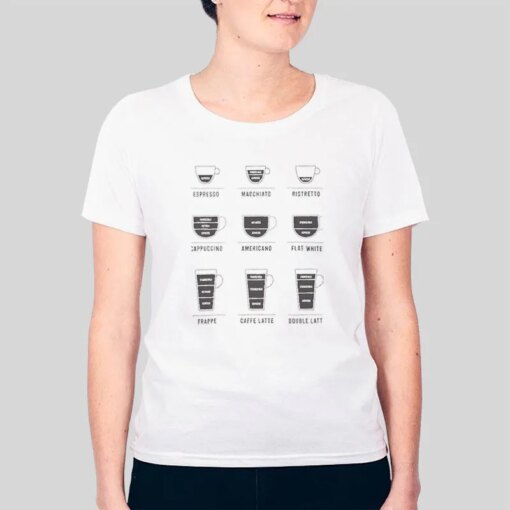 Coffee Chart Barista Coffee Addict Shirt