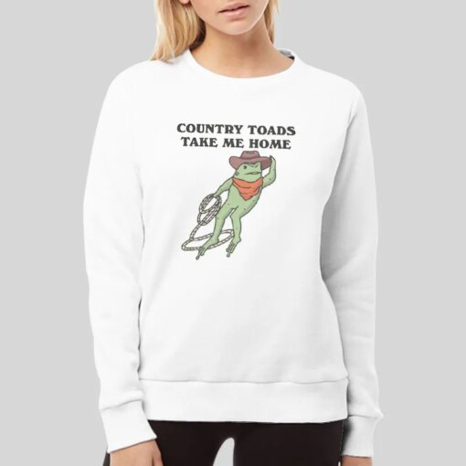 Country Toads Take Me Home Western Cowboy Frog T Shirt