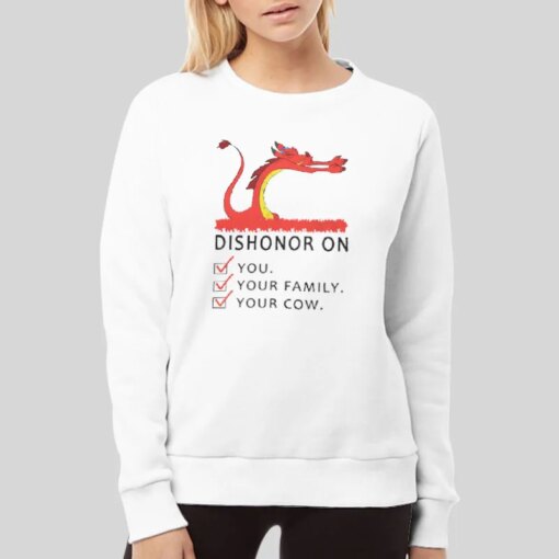 Cow Mushu Dishonor On Your Cow Shirt