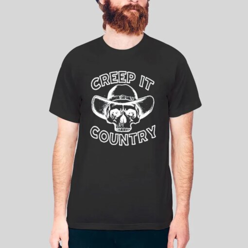 Creep It Country Cowboy Skeleton Shirt