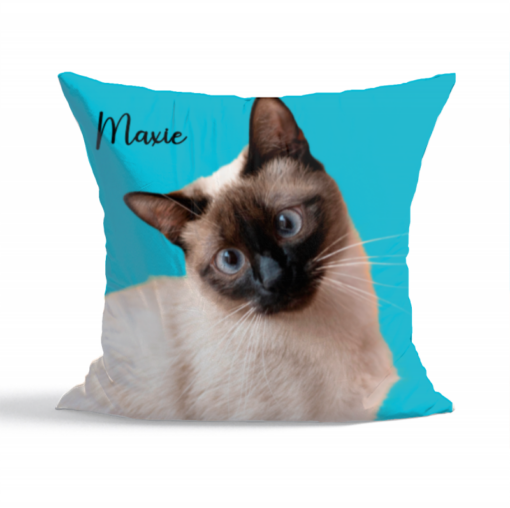 Custom Cat Pillow Using Pet Photo + Name, Custom Pet Pillow, Personalized Cat Pillows, Cat Picture Pillow, Pet Picture Pillow