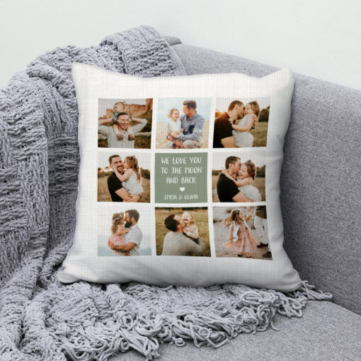 Custom Pillow Photo Collage, Best Dad Pillow Fathers Day Gift From Kids, Gift From Photo, Personalized Memory Gift, Gift For Dad