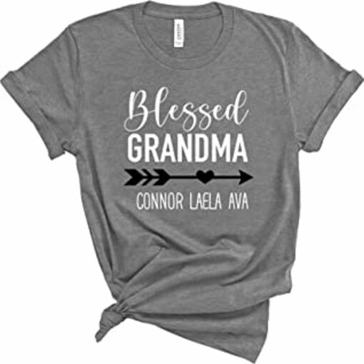 Custom gift Mother’s day gift for grandma blessed t-shirt