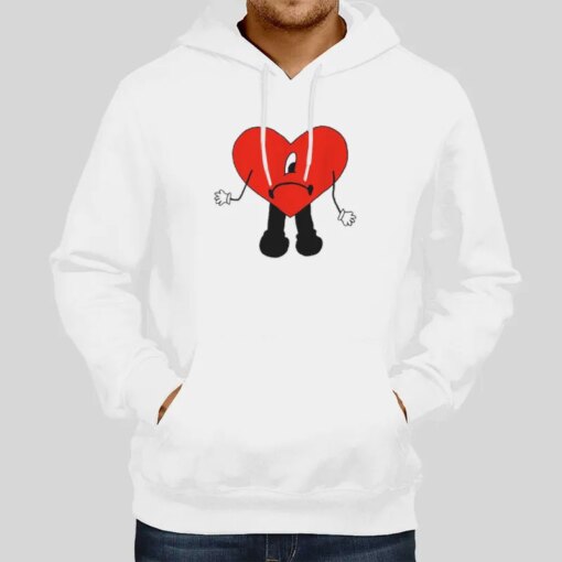 Cute Graphic Bad Bunny Heart Shirt