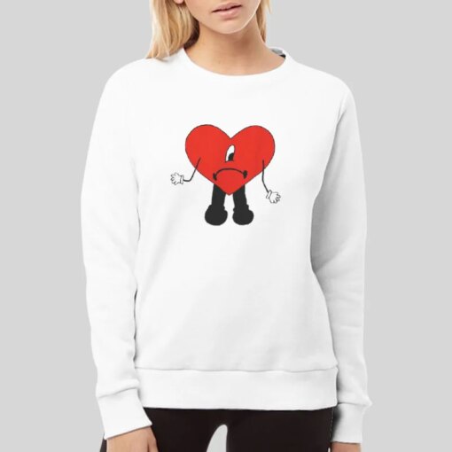 Cute Graphic Bad Bunny Heart Shirt