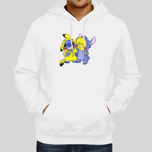 Cute Stitch And Pikachu Costumes Shirt