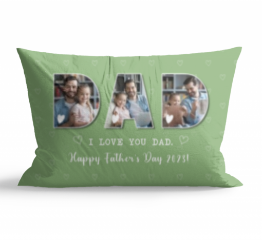 DAD Pillow Collage, Best Dad Photo Cushion, Best Dad Pillow Gift, Gift For Father Day, Personalize Cushion With Dad Photos