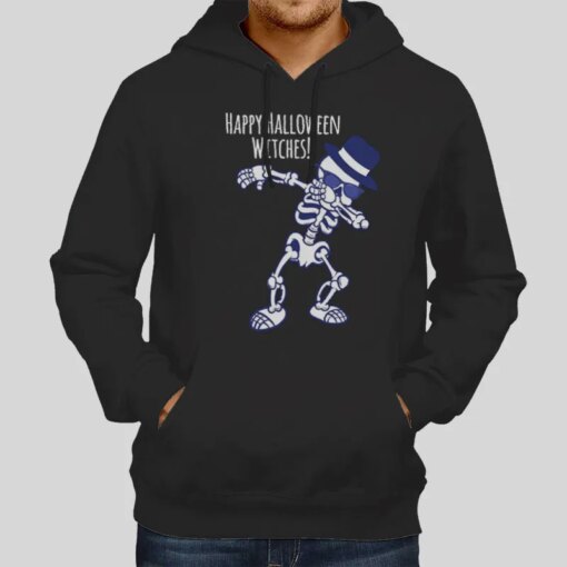 Dabbing Skeleton Happy Halloween Witches Shirt