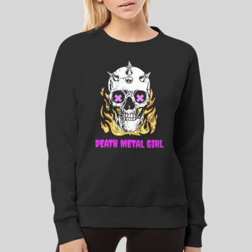 Death Metal Shirt Pink Metal Girl