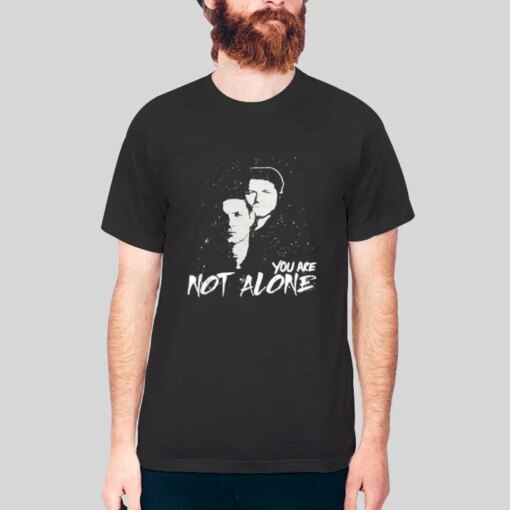 Destiel Ackles Collins Supernatural You Are Not Alone Shirt