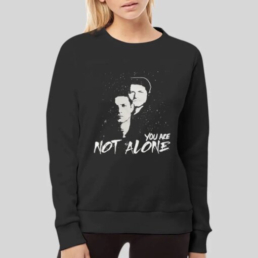 Destiel Ackles Collins Supernatural You Are Not Alone Shirt