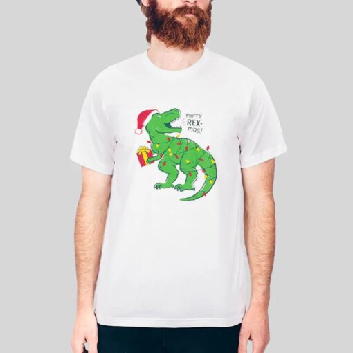 Dinosaur T Rex Christmas Shirt