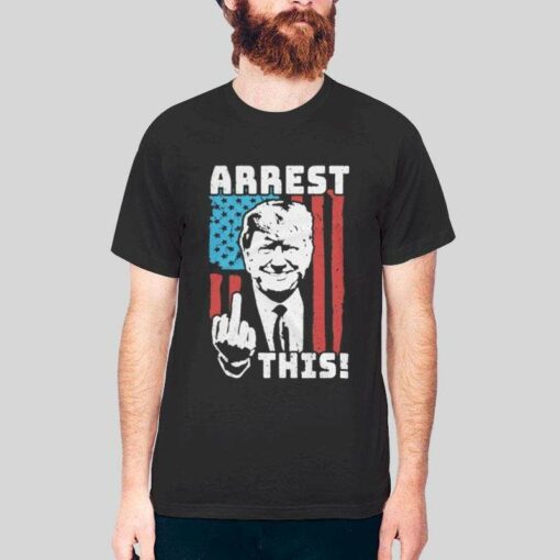 Donald Trump Innocent Arrest This Funny Trump Middle Finger T Shirt