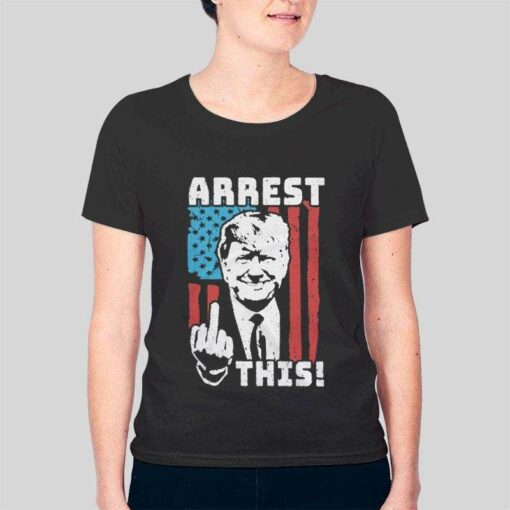 Donald Trump Innocent Arrest This Funny Trump Middle Finger T Shirt