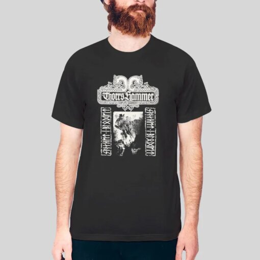 Doom Metal Burning Witch Thorr’s Hammer Shirt