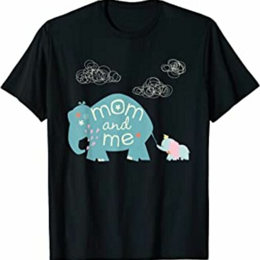 Dumbo Cute Elephant Mom and Me Mother’s Day T-Shirt