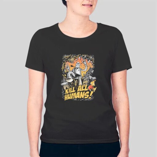 Flevans Robot Bender Kill All Humans Shirt