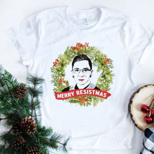 Flower RBG Merry Resistmas Christmas shirt