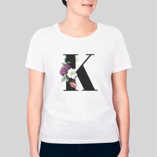 Flowers Letter K Shirt