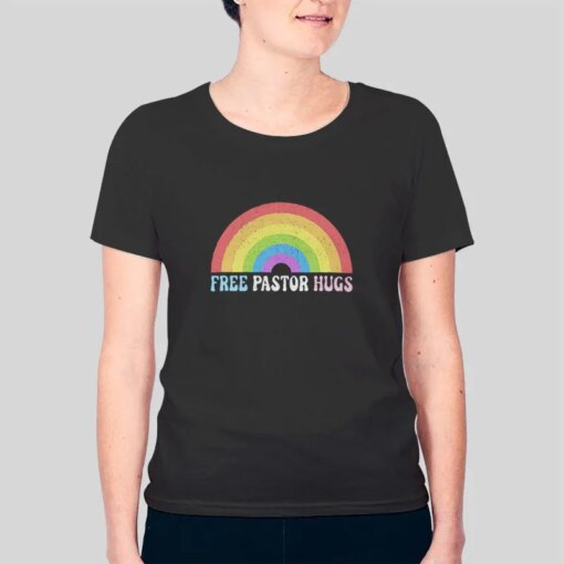 Free Pastor Hugs Pride Month Lgbtq Minister Shirt