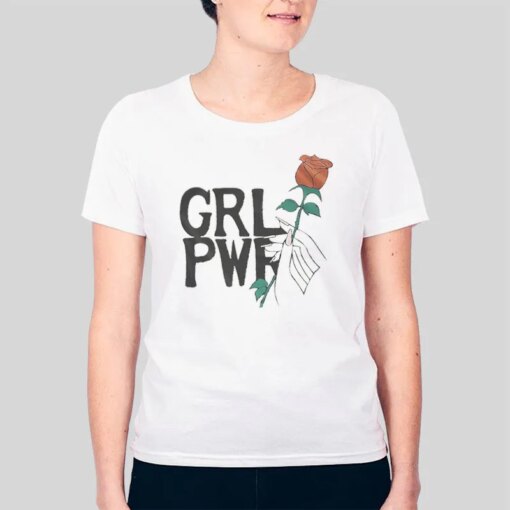 Frida Kahlo Beyaz Grl Pwr Shirt