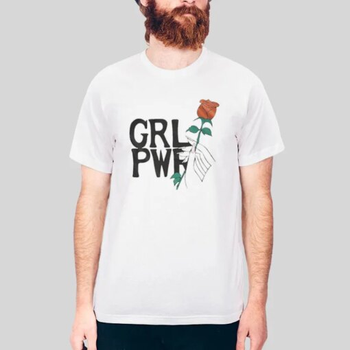 Frida Kahlo Beyaz Grl Pwr Shirt