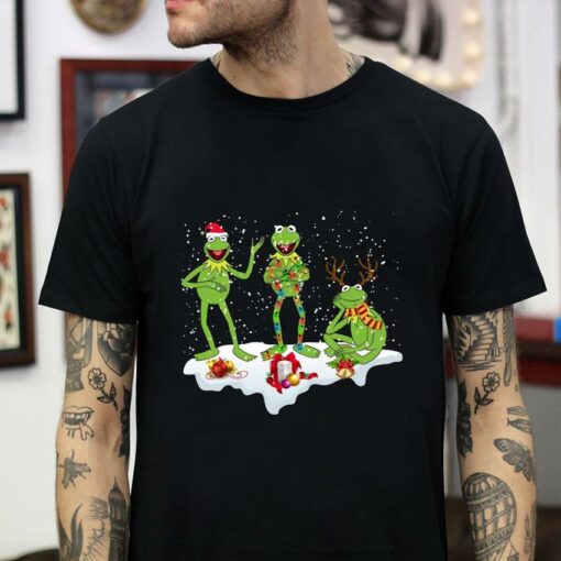 Frog mashup santa merry Christmas t-shirt