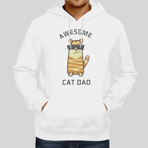 Funny Awesome Cat Dad Shirt