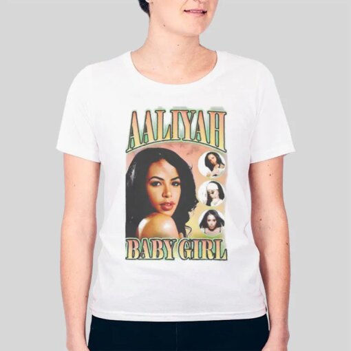 Funny Baby Girl Aaliyah T Shirt Vintage