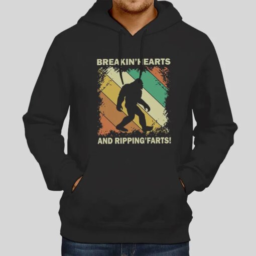 Funny Bigfoot Breakin’ Hearts And Rippin’Farts Shirt