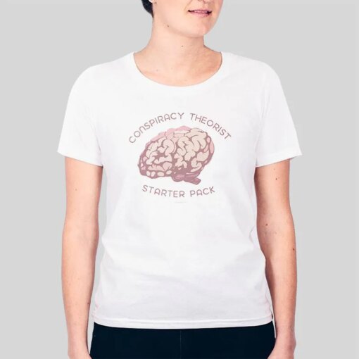 Funny Brain Conspiracy Theorist Starter Pack Shirt