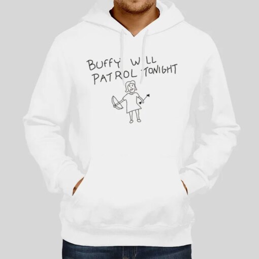 Funny Buffy Will Patrol Tonight Shirt