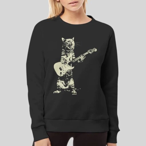 Funny Cat Playing Guitar Shirt