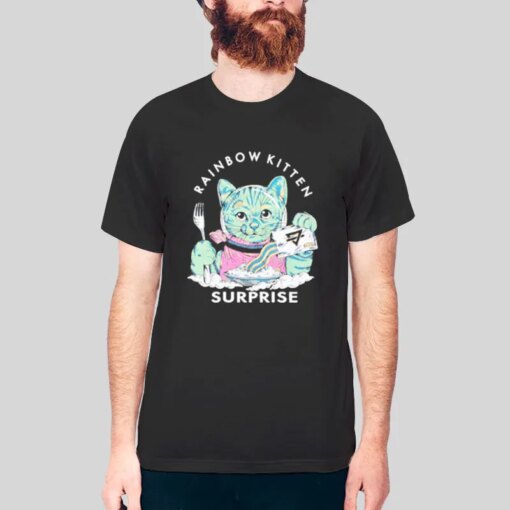 Funny Cat Rainbow Kitten Surprise Merch Shirt