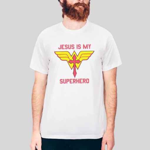 Funny Christian Jesus Is My Superhero Shirt