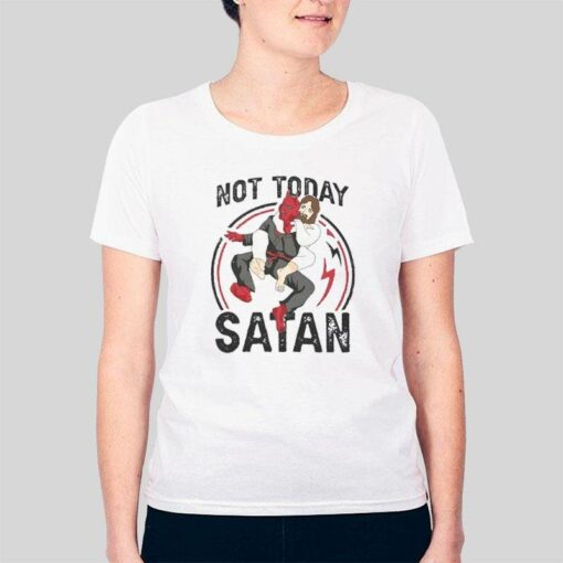 Funny Christian Jiu Jitsu Jesus Not Today Satan T Shirt