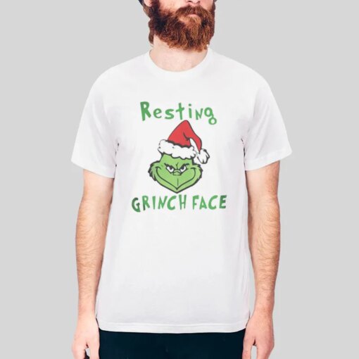 Funny Christmas Resting Grinch Face Shirt