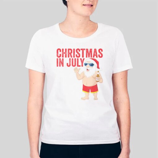 Funny Santa Christmas In July Shirt