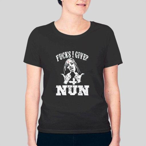 Funny Satanic Unholy Nun F I Give T Shirt With Back