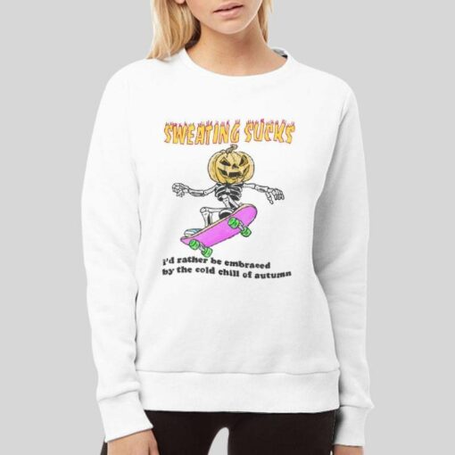 Funny Skateboarding No Sweat Halloween T Shirt