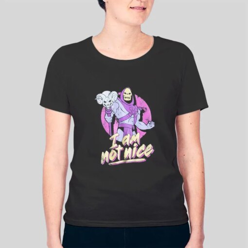 Funny Skeletor I Am Not Nice Shirt